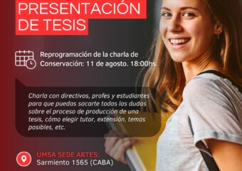 11/8 Charlas presenciales Presentación de Tesis para Conservación