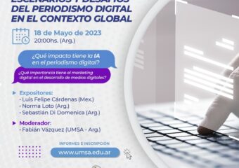 18/5 20HS. Charla “Escenarios y Desafíos del Periodismo Digital en el contexto global”