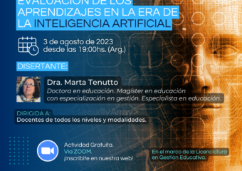 3/8 19HS. Conferencia online “Evaluación de los aprendizajes en la era de la inteligencia artificial”