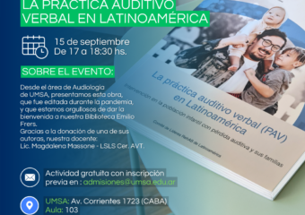 15/9 17HS. PRESENTACIÓN DEL LIBRO “LA PRÁCTICA AUDITIVO VERBAL EN LATINOAMÉRICA”