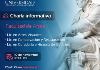 10/11 18hs. CHARLA INFORMATIVA SOBRE LA CARRERAS INICIO MARZO 2024 DE LA FACULTAD DE ARTES