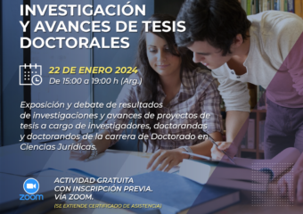 22/01 – Jornada de Investigación: Procesos de Investigación y avances de Tesis Doctorales