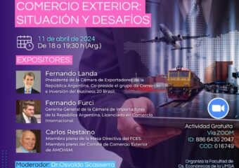 11/4 18hs Seminario virtual “Seminario sobre Comercio Exterior: situación y desafíos”