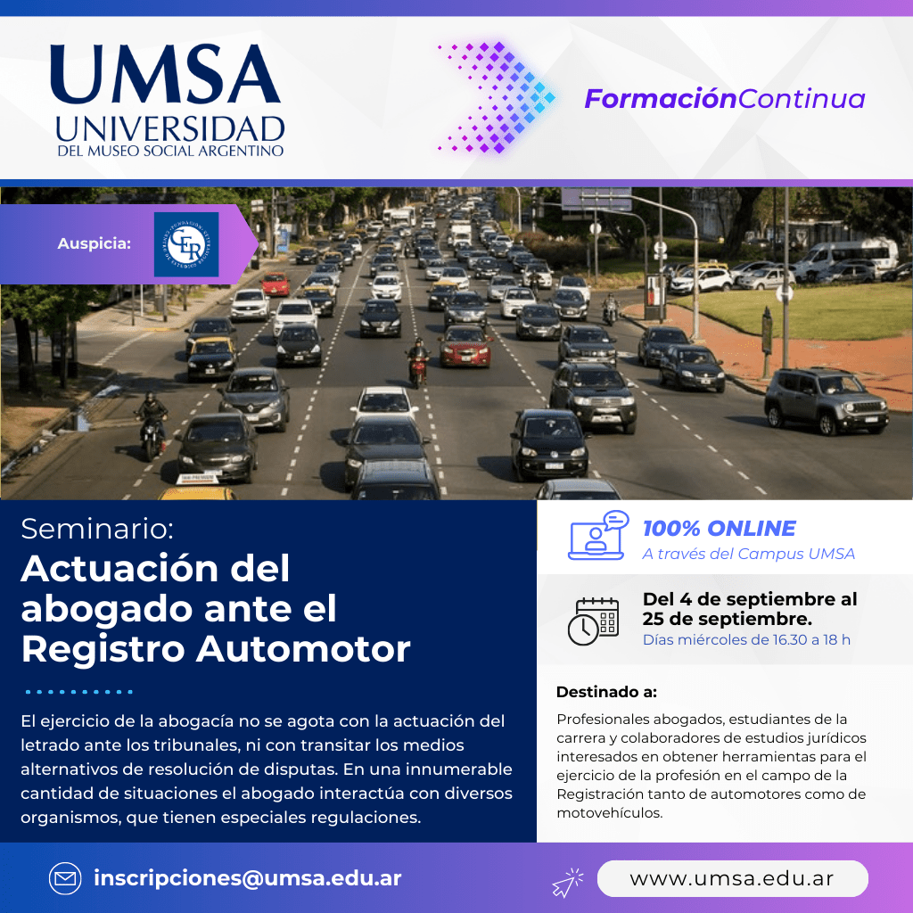 Seminario: Actualización del Abogado ante el Registro Automotor