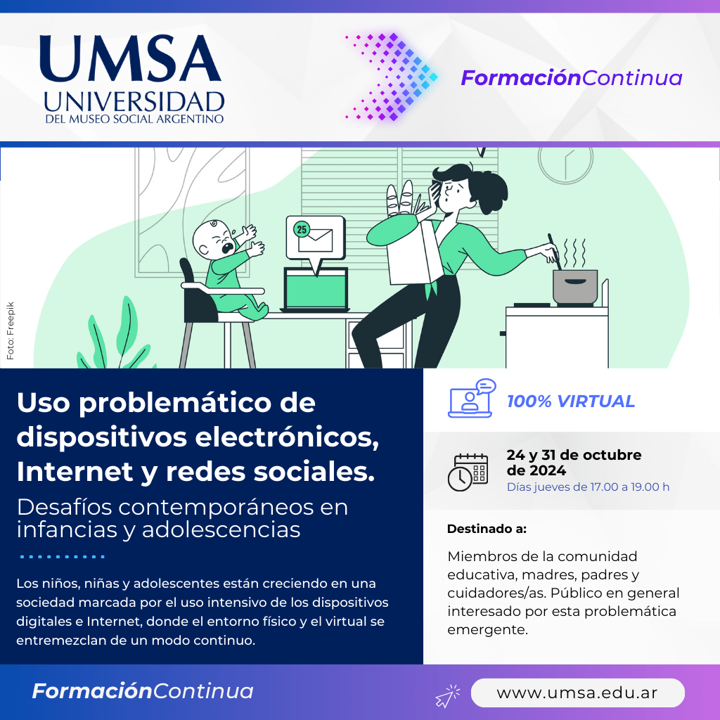 Uso problemático de dispositivos electrónicos, internet y redes sociales