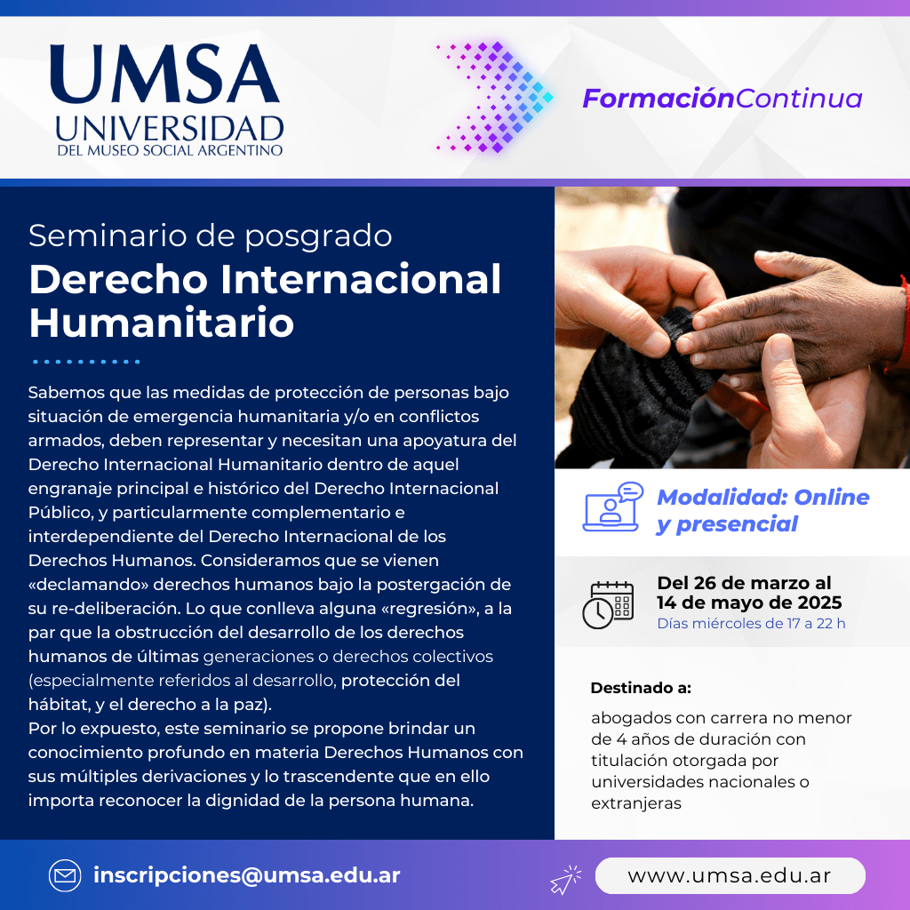 Seminario de Posgrado sobre Derecho Internacional Humanitario